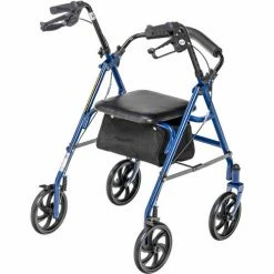 Drive Medical 10257BL-1 Four Wheel Walker Rollator with Fold Up Removable Back Support, Blue 10 Drive Medical 10257BL-1 Four Wheel Walker Rollator with Fold Up Removable Back Support, Blue -Wheelchairs & Physical Aids shop 10257BL 1 gal2