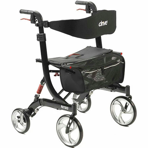 Drive Medical 10266HD-BK Nitro Euro Style Rollator Rolling Walker, Heavy Duty, Black 1 Drive Medical 10266HD-BK Nitro Euro Style Rollator Rolling Walker, Heavy Duty, Black
