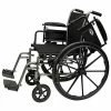 ProBasics 2012AH Lightweight Wheelchair, 18" x 16" Seat, Flip Back Desk Arms, Swing-away Footrests
