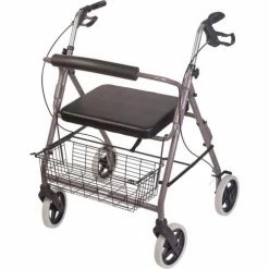 DMI® Lightweight Extra-Wide Heavy-Duty Folding Aluminum Rollator, Titanium 8 DMI® Lightweight Extra-Wide Heavy-Duty Folding Aluminum Rollator, Titanium -Wheelchairs & Physical Aids shop 501 1029 4100 03