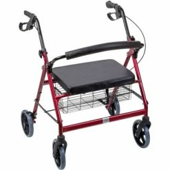 DMI® Extra-Wide Heavy Duty Steel Bariatric Rollator Walker, Burgundy 8 DMI® Extra-Wide Heavy Duty Steel Bariatric Rollator Walker, Burgundy -Wheelchairs & Physical Aids shop 501 1032 0700 main 03