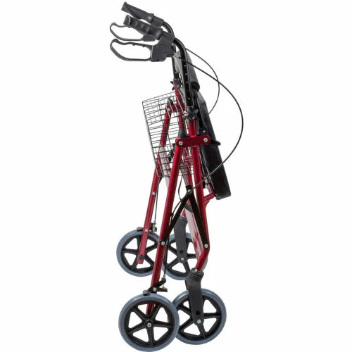 DMI® Extra-Wide Heavy Duty Steel Bariatric Rollator Walker, Burgundy 5 DMI® Extra-Wide Heavy Duty Steel Bariatric Rollator Walker, Burgundy - Image 5