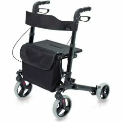 HealthSmart® Lightweight Gateway Aluminum Rollator, Black