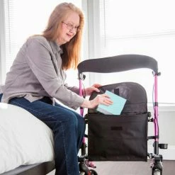 HealthSmart® Lightweight Gateway Aluminum Rollator, Black -Wheelchairs & Physical Aids shop 501 5012 0200 07