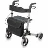 HealthSmart® Lightweight Gateway Aluminum Rollator, Titanium
