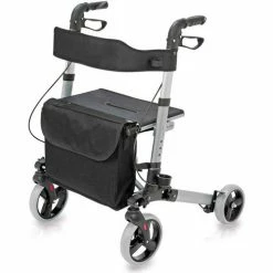 HealthSmart® Lightweight Gateway Aluminum Rollator, Titanium