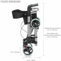 HealthSmart® Lightweight Gateway Aluminum Rollator, Titanium 10 HealthSmart® Lightweight Gateway Aluminum Rollator, Titanium -Wheelchairs & Physical Aids shop 501 5012 4100 03