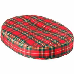 DMI® Contoured Foam Ring Donut Seat Cushion, 18" x 15" x 3", Plaid