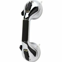 HealthSmart® 12-Inch Suction Cup Grab Bar with Germ-Free Protection, Chrome -Wheelchairs & Physical Aids shop 521 1561 1912 03 1