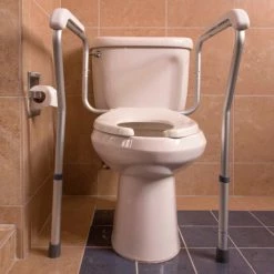 HealthSmart® Adjustable Germ-Free Toilet Rails Safety Arms 9 HealthSmart® Adjustable Germ-Free Toilet Rails Safety Arms -Wheelchairs & Physical Aids shop 521 9804 9601 main 05