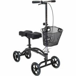 Drive Medical Dual Pad Steerable Knee Walker with Basket, 31"- 40" Handle Height, Adult Size
