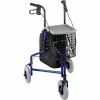 DMI® 3-Wheel Folding Aluminum Rollator Walker, Royal Blue