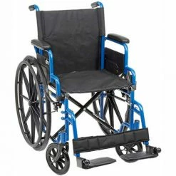 Drive Medical 20" Blue Streak Wheelchair, Flip Back Desk Arms, Swing-away Footrests -Wheelchairs & Physical Aids shop B275255 02