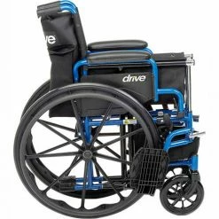 Drive Medical 16" Blue Streak Wheelchair, Flip Back Desk Arms, Swing-away Footrests -Wheelchairs & Physical Aids shop B275255 04 2