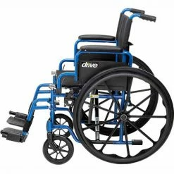 Drive Medical 16" Blue Streak Wheelchair, Flip Back Desk Arms, Swing-away Footrests -Wheelchairs & Physical Aids shop B275255 05 2