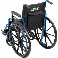 Drive Medical 16" Blue Streak Wheelchair, Flip Back Desk Arms, Swing-away Footrests -Wheelchairs & Physical Aids shop B275255 06 2