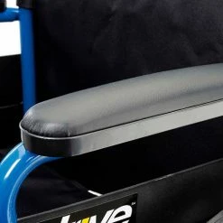 Drive Medical Blue Streak Wheelchair with Flip Back Desk Arms, Swing Away Footrests, 18" Seat -Wheelchairs & Physical Aids shop B275255 16 1