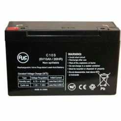 AJC Battery AJC® American Hospital Supply COM1 CARDIAC OUTPUT 6V 10Ah Battery