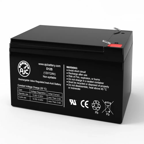 AJC Battery AJC® Zip'r Mobility 4w Wheelchair Replacement Battery 12Ah, 12V, F2 1 AJC Battery AJC® Zip'r Mobility 4w Wheelchair Replacement Battery 12Ah, 12V, F2