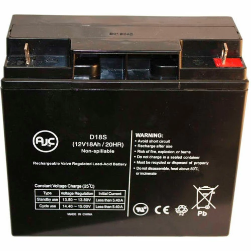 AJC Battery AJC® Universal Power UB12180 12 Volt 18 Ah Sealed AGM 12V 18Ah Battery 1 AJC Battery AJC® Universal Power UB12180 12 Volt 18 Ah Sealed AGM 12V 18Ah Battery