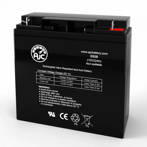 AJC Battery AJC® Universal Power Group UB12220 Wheelchair Replacement Battery 22Ah, 12V, NB 1 AJC Battery AJC® Universal Power Group UB12220 Wheelchair Replacement Battery 22Ah, 12V, NB