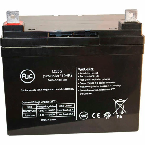 AJC Battery AJC® Palmer Industries Power Chair U1 12V 35Ah Wheelchair Battery 1 AJC Battery AJC® Palmer Industries Power Chair U1 12V 35Ah Wheelchair Battery