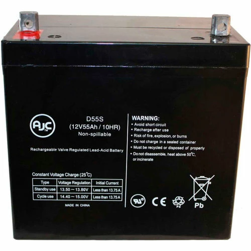 AJC Battery AJC® Merits P327-2 Vision Super 12V 55Ah Wheelchair Battery 1 AJC Battery AJC® Merits P327-2 Vision Super 12V 55Ah Wheelchair Battery