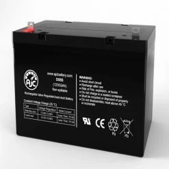 AJC Battery AJC® Golden Technologies GP-201 HD 22NF Wheelchair Replacement Battery 55Ah, 12V, NB
