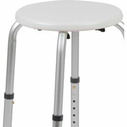 Flash Furniture Hercules Series Adjustable Height Bath Stool, 12.75" Dia. Seat, 14.25"-21"H, White 15 Flash Furniture Hercules Series Adjustable Height Bath Stool, 12.75" Dia. Seat, 14.25"-21"H, White -Wheelchairs & Physical Aids shop DC HY3400L WH GG inset3