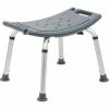 Flash Furniture Hercules Series Adjustable Height Bath Stool, 20" x 12" Seat, 14.5"-21.5"H, Gray