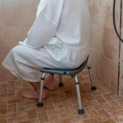 Flash Furniture Hercules Series Adjustable Height Bath Stool, 20" x 12" Seat, 14.5"-21.5"H, Gray -Wheelchairs & Physical Aids shop DC HY3410L GRY GG LSP