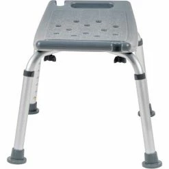 Flash Furniture Hercules Series Adjustable Height Bath Stool, 20" x 12" Seat, 14.5"-21.5"H, Gray -Wheelchairs & Physical Aids shop DC HY3410L GRY GG inset1