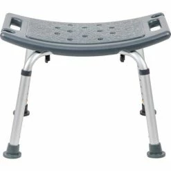 Flash Furniture Hercules Series Adjustable Height Bath Stool, 20" x 12" Seat, 14.5"-21.5"H, Gray -Wheelchairs & Physical Aids shop DC HY3410L GRY GG inset3