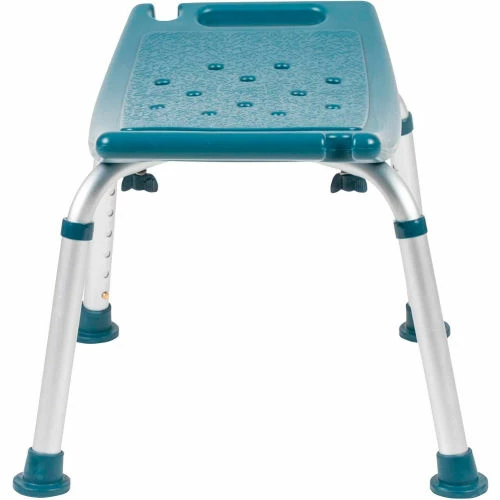 Flash Furniture Hercules Series Adjustable Height Bath Stool, 20" x 12" Seat, 14.5"-21.5"H, Navy 2 Flash Furniture Hercules Series Adjustable Height Bath Stool, 20" x 12" Seat, 14.5"-21.5"H, Navy - Image 2