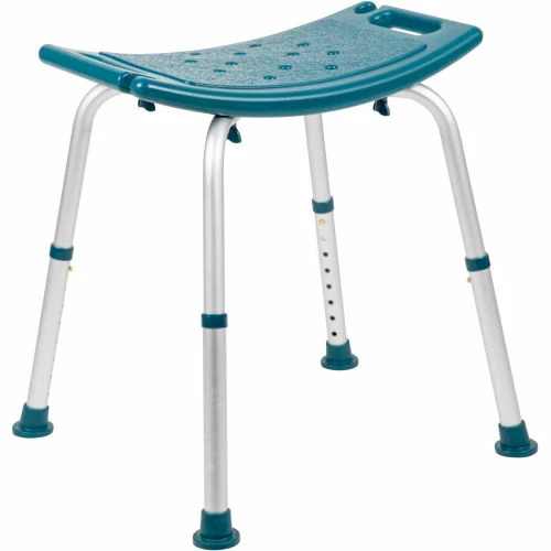 Flash Furniture Hercules Series Adjustable Height Bath Stool, 20" x 12" Seat, 14.5"-21.5"H, Navy 3 Flash Furniture Hercules Series Adjustable Height Bath Stool, 20" x 12" Seat, 14.5"-21.5"H, Navy - Image 3