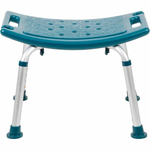 Flash Furniture Hercules Series Adjustable Height Bath Stool, 20" x 12" Seat, 14.5"-21.5"H, Navy 4 Flash Furniture Hercules Series Adjustable Height Bath Stool, 20" x 12" Seat, 14.5"-21.5"H, Navy - Image 4