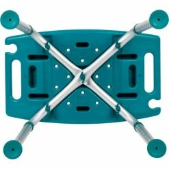 Flash Furniture Hercules Series Adjustable Height Bath Stool, 20" x 12" Seat, 14.5"-21.5"H, Teal -Wheelchairs & Physical Aids shop DC HY3410L TL GG inset6