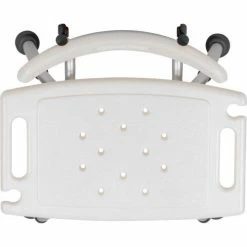 Flash Furniture Hercules Series Adjustable Height Bath Chair with Back, White -Wheelchairs & Physical Aids shop DC HY3500L WH GG inset5