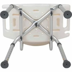 Flash Furniture Hercules Series Adjustable Height Bath Chair with Back, White -Wheelchairs & Physical Aids shop DC HY3500L WH GG inset6