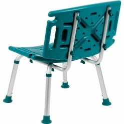 Flash Furniture Hercules Series Adjustable Height Bath Chair with Extra Large Back, Teal -Wheelchairs & Physical Aids shop DC HY3501L TL GG inset2