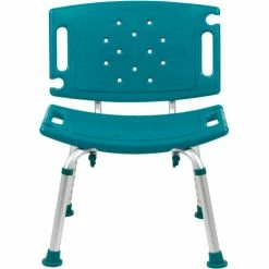 Flash Furniture Hercules Series Adjustable Height Bath Chair with Extra Large Back, Teal -Wheelchairs & Physical Aids shop DC HY3501L TL GG inset3