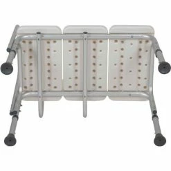 Flash Furniture Hercules Series Adjustable Height Bath Transfer Bench with Back and Side Arm, White -Wheelchairs & Physical Aids shop DC HY3510L WH GG inset6