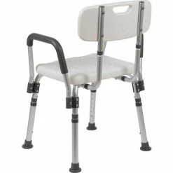 Flash Furniture Hercules Series Adjustable Height Bath Chair with Quick Release Back & Arms, White 16 Flash Furniture Hercules Series Adjustable Height Bath Chair with Quick Release Back & Arms, White -Wheelchairs & Physical Aids shop DC HY3523L WH GG inset2