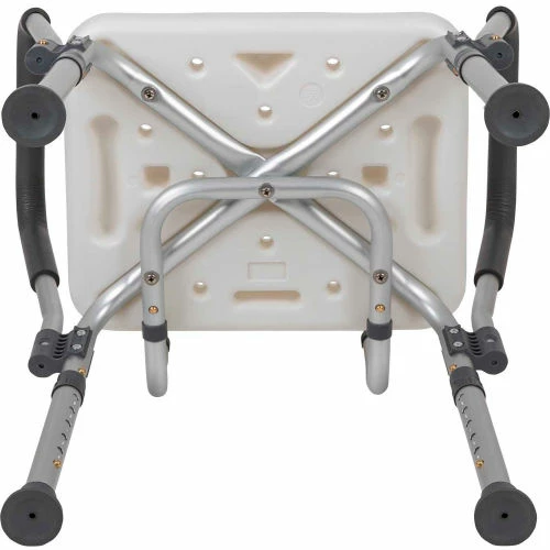 Flash Furniture Hercules Series Adjustable Height Bath Chair with Quick Release Back & Arms, White 7 Flash Furniture Hercules Series Adjustable Height Bath Chair with Quick Release Back & Arms, White - Image 7