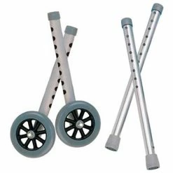 Drive Medical Deluxe Extended Height 5" Walker Wheels and Legs Combo Pack