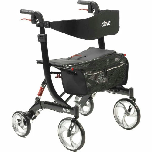Drive Medical 10266HD-BK Nitro Euro Style Rollator Rolling Walker, Heavy Duty, Black 8 Drive Medical 10266HD-BK Nitro Euro Style Rollator Rolling Walker, Heavy Duty, Black - Image 8