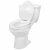 Drive Medical 12065 Raised Toilet Seat with Lock and Lid, Standard Seat, 4" Height