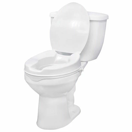 Drive Medical 12065 Raised Toilet Seat with Lock and Lid, Standard Seat, 4" Height 1 Drive Medical 12065 Raised Toilet Seat with Lock and Lid, Standard Seat, 4" Height