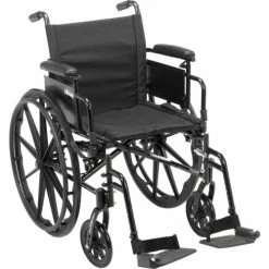 Drive Medical Cruiser X4 Wheelchair with Adjustable Detachable Desk Arms, Swing Away Footrests, 20" Seat