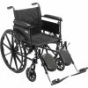 Drive Medical Cruiser X4 Wheelchair with Adjustable Detachable Full Arms, Elevating Leg Rests, 20" Seat